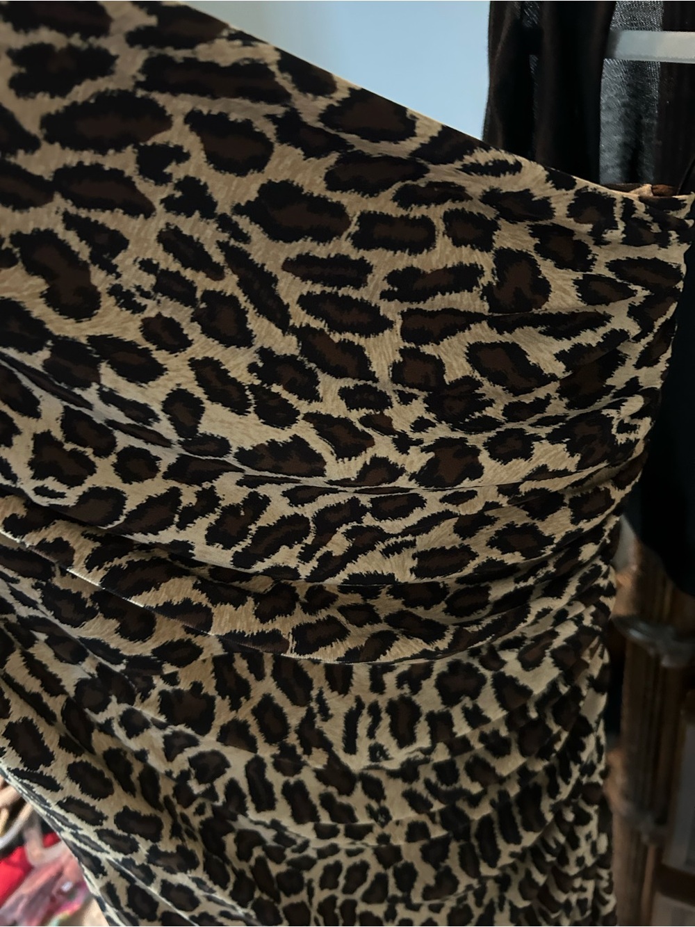 Ralph Lauren Leopard Print Midi Dress in Brown and Black